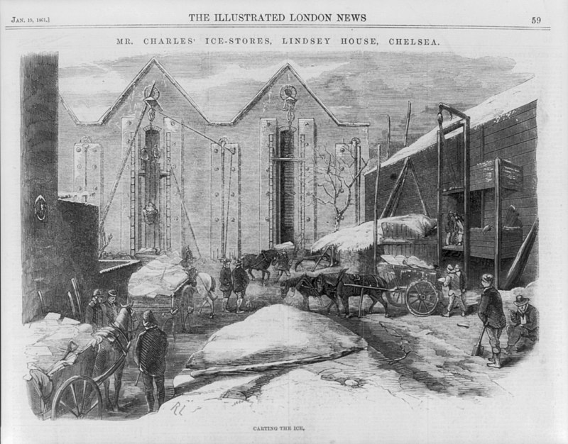 Ice delivery in Chelsea, London, 1861
